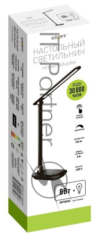 Светильник Старт CT112 настольный на подставке черный 8Вт