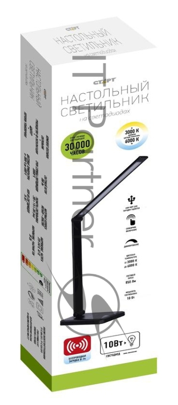 Светильник Старт СТ302 настольный на подставке черный 10Вт