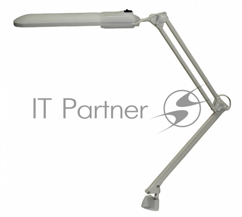 Светильник настольный Трансвит Delta на струбцине 2G7 люминесцентный серебристый 11Вт