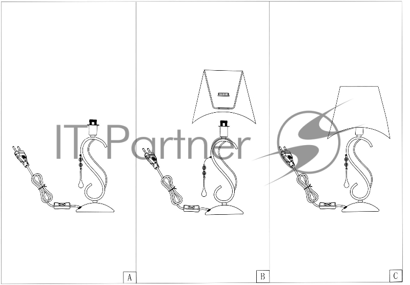 Настольная лампа HIPER H654-0 1E1440Вт CHROME/WHITE