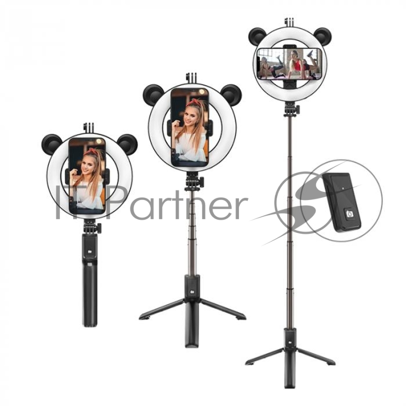 Кольцевая лампа Borofone BY6 PerfectPi с беспроводным пультом, трипод 60-95 см, диаметр лампы 17 см, в коробке