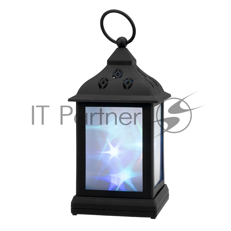 Декоративный фонарь NEON-NIGHT 11х11х22,5 см, черный корпус, цвет свечения RGB с эффектом мерцания NEON-NIGHT