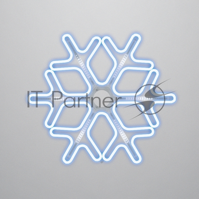 Фигура «Снежинка» из гибкого неона с эффектом тающих сосулек, 60х60 см, цвет свечения синий/белый NEON-NIGHT
