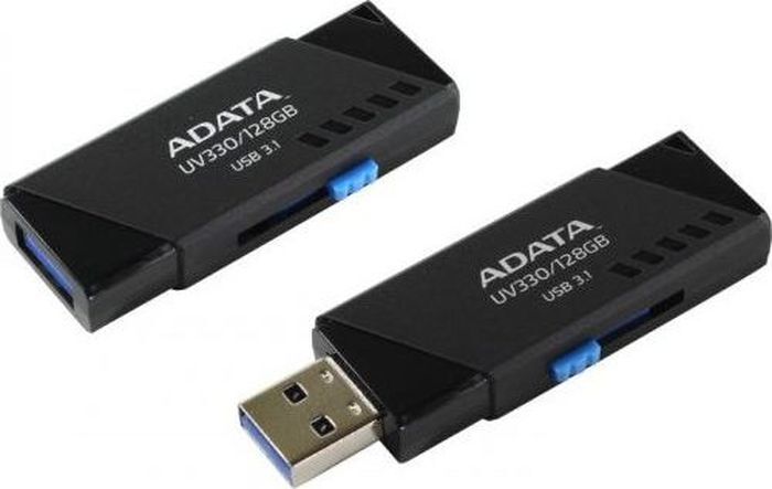 Флеш накопитель 128GB A-DATA UV330, USB 3.1, Черный