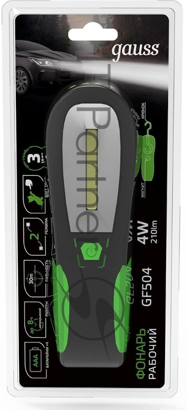 Фонарь рабочий модель GFL504 4W 210lm 4xAAA LED1/12/48