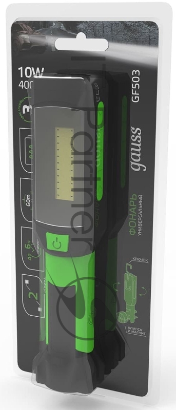 Фонарь рабочий модель GFL503 10W 400lm 3xAAA LED 1/12/48