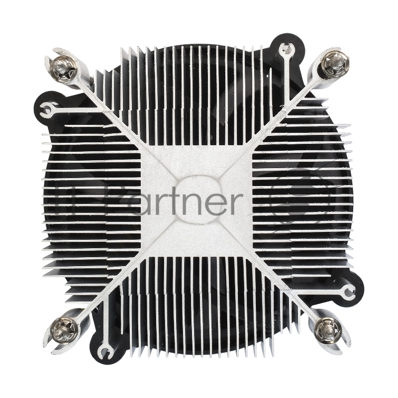 Кулер ExeGate ETA-20.V1700 (Al, LGA1700/1150/1151/1155/1156/12 TDP 90W, Fan 95mm, 2400RPM, Hydro bearing, 3pin, 22db, 340г, с термопастой, на винтах, Color Box)