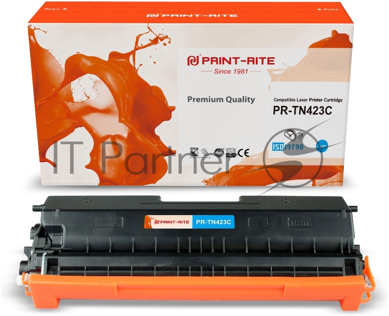 Картридж лазерный Print-Rite TFBAB1CPU1J PR-TN423C TN-423C голубой (4000стр.) для Brother DCP L8410CDW/HL L8260CDW/MFC L8690CDW