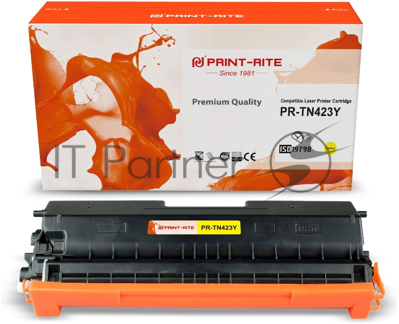 Картридж лазерный Print-Rite TFBAB3YPU1J PR-TN423Y TN-423Y желтый (4000стр.) для Brother DCP L8410CDW/HL L8260CDW/MFC L8690CDW