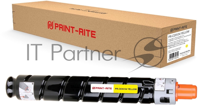 Картридж лазерный Print-Rite TFC390YPRJ PR-CEXV34 YELLOW C-EXV34 Yellow желтый (19000стр.) для Canon IR Advance C2030L/C2030i/C2020L/C2020i/C2