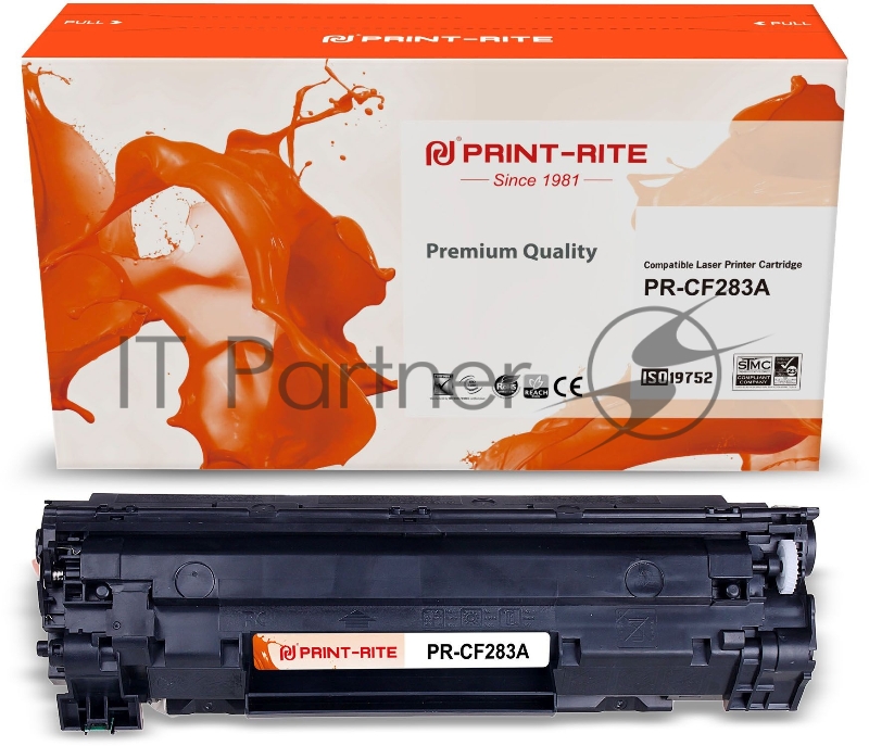 Картридж лазерный Print-Rite TFH780BPU1J PR-CF283A CF283A черный (1500стр.) для HP LJ Pro M125nw/M127fw