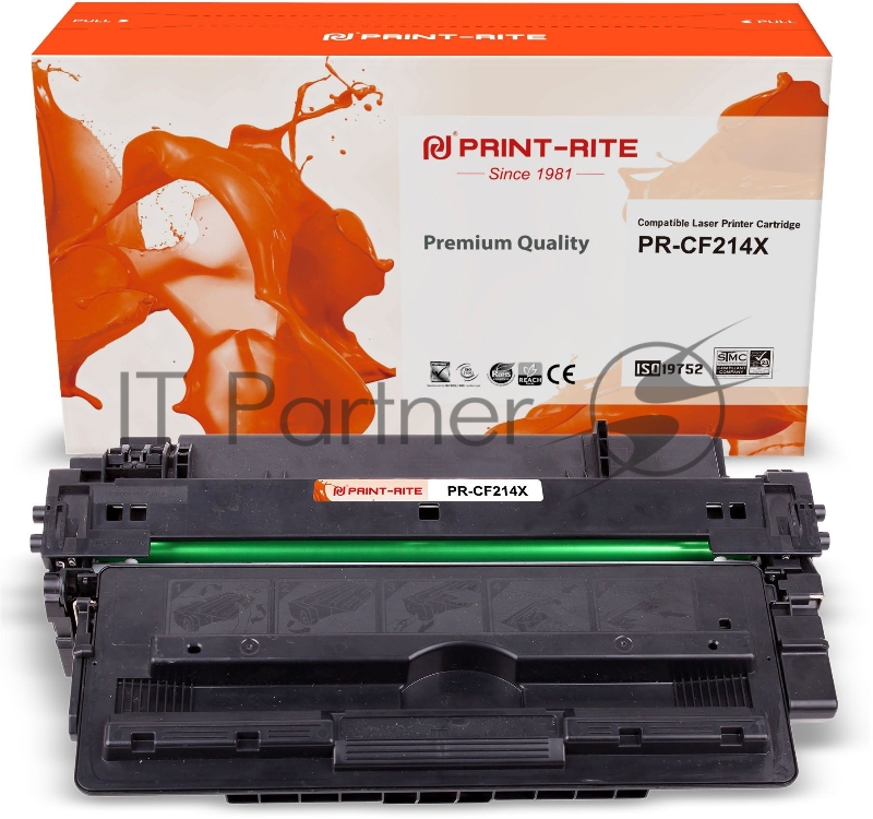 Картридж лазерный Print-Rite TFH924BPU1J PR-CF214X CF214X черный (17500стр.) для HP LJ 700/M712