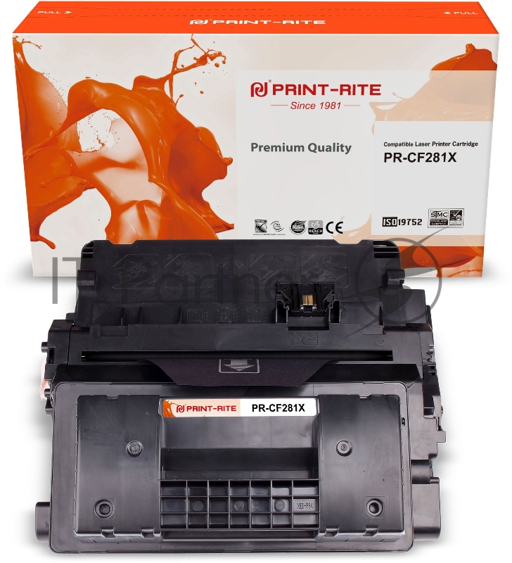 Картридж лазерный Print-Rite TFHA1IBPU1J PR-CF281X CF281X черный (25000стр.) для HP LJ Ent M630/M605dn/M606dn/M605x