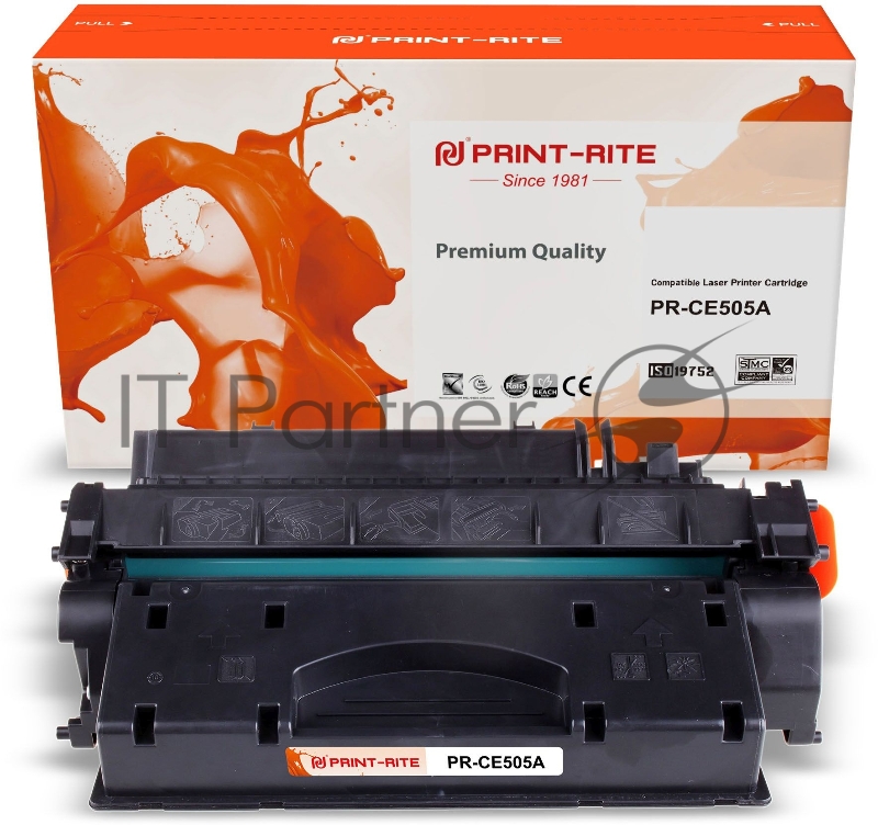 Картридж лазерный Print-Rite TFHAKEBPU1J PR-CE505A CE505A черный (2700стр.) для HP LJ P2055/P2035