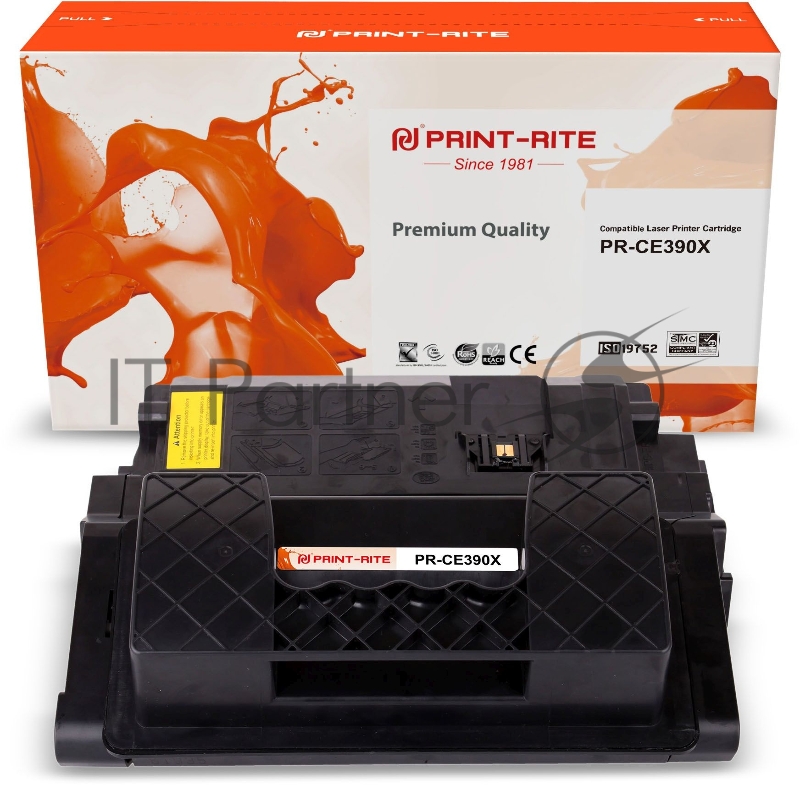 Картридж лазерный Print-Rite TFHALPBPU1J PR-CE390X CE390X черный (24000стр.) для HP LJ M4555