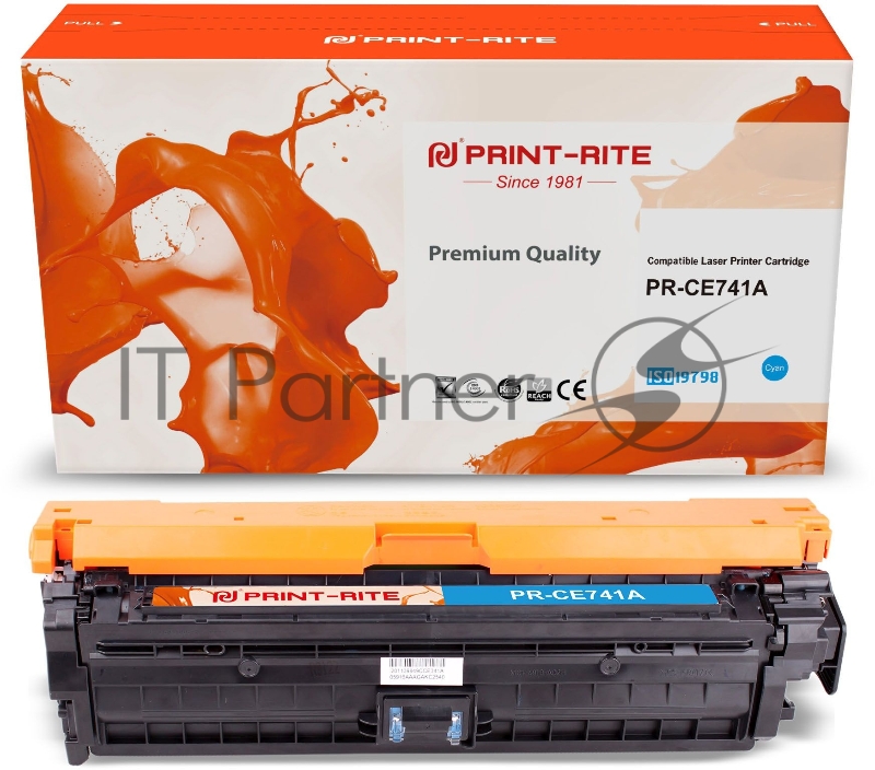 Картридж лазерный Print-Rite TFHAN7YPU1J PR-CE741A CE741A голубой (7300стр.) для HP CLJ CP5220/CP5221