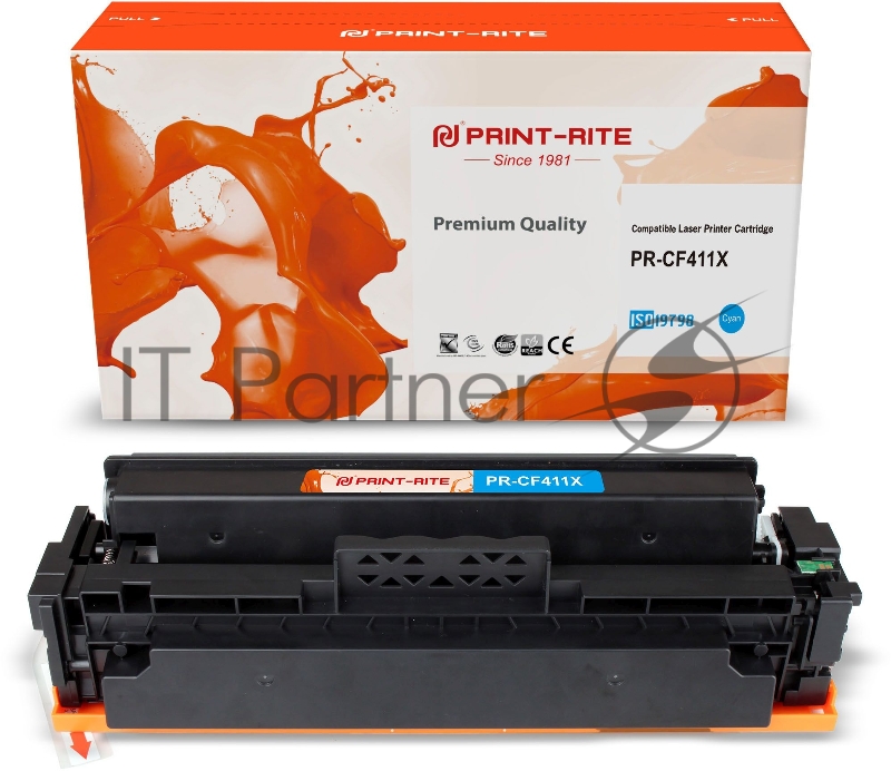 Картридж лазерный Print-Rite TFHAXHCPU1J PR-CF411X CF411X голубой (5000стр.) для HP LJ M452DW/DN/NW M477FDW/M477FDN/M477FNW