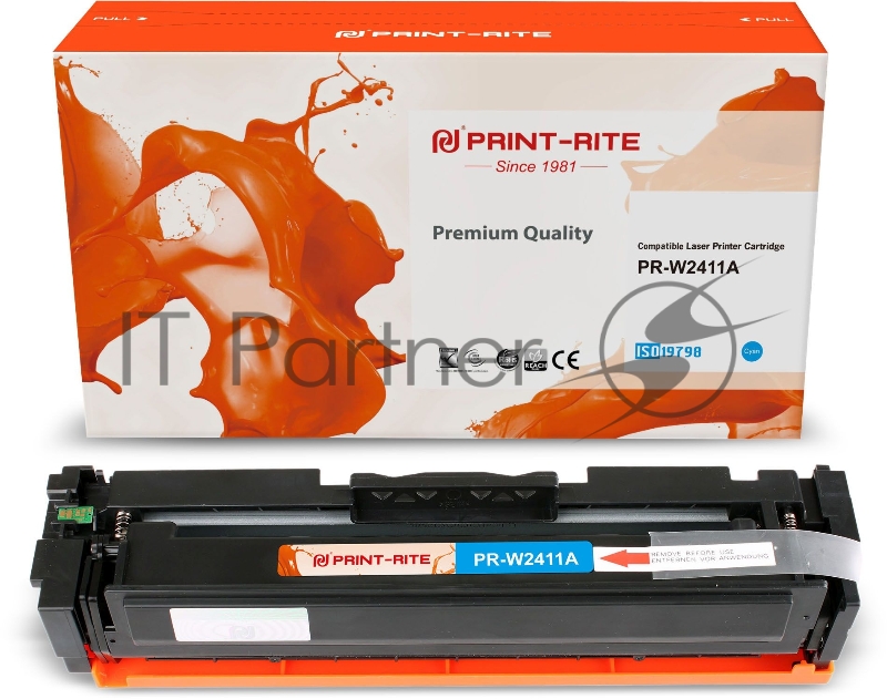Картридж лазерный Print-Rite TFHBB5CPU1J PR-W2411A W2411A голубой (850стр.) для HP Color LaserJet Pro M155/MFP M182nw/M183fw