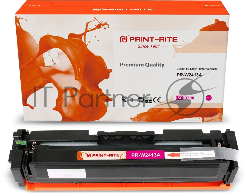 Картридж лазерный Print-Rite TFHBB7MPU1J PR-W2413A W2413A пурпурный (850стр.) для HP Color LJ Pro M155/MFP M182nw/M183fw