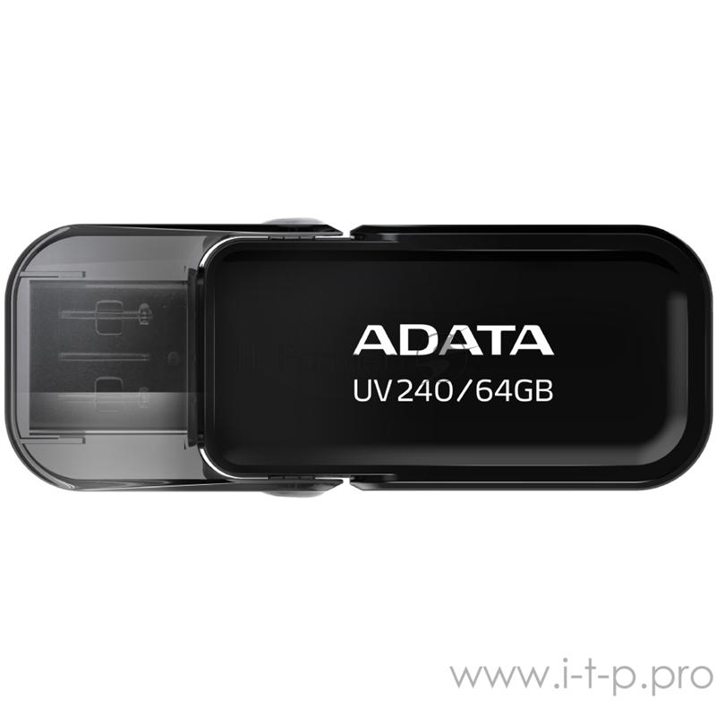 Флеш накопитель 64GB A-DATA UV240, USB 2.0, Черный