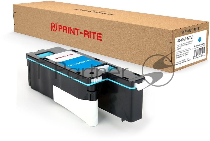 Картридж лазерный Print-Rite TFXACDCPRJ PR-106R02760 106R02760 голубой (1000стр.) для Xerox Phaser 6020/6022/WC6025/6027