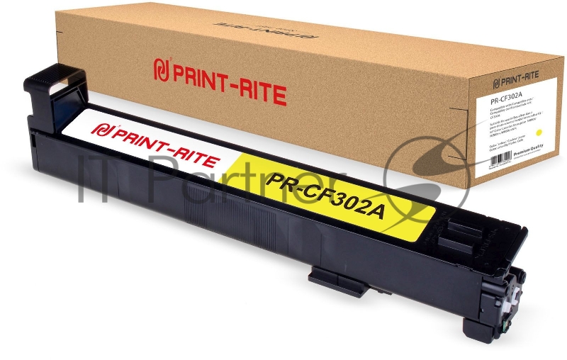 Картридж лазерный Print-Rite TRHGM8YPRJ PR-CF302A CF302A желтый (30000стр.) для HP CLJ Ent M880