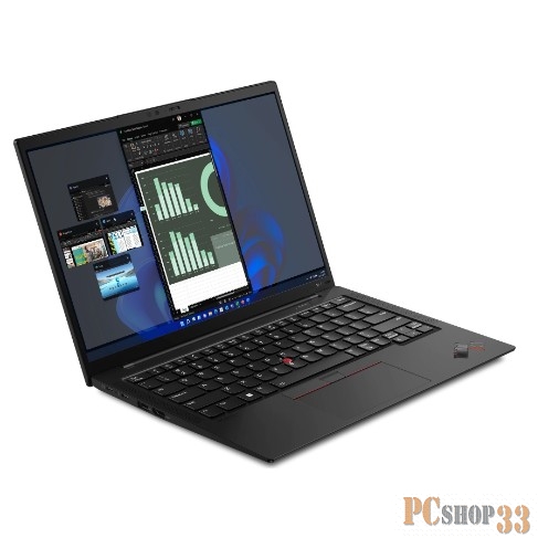 Ноутбук ThinkPad Ultrabook X1 Carbon Gen 10 14 WUXGA (1920x1200) IPS AG, i7-1260P, 16GB LPDDR5 5200, 512GB SSD M.2, Intel Iris Xe, WiFi, BT, LTE, FPR, TPM2, IR&FHD Cam, 57Wh, 65W USB-C Slim, NoOS, 1Y,1.12kg