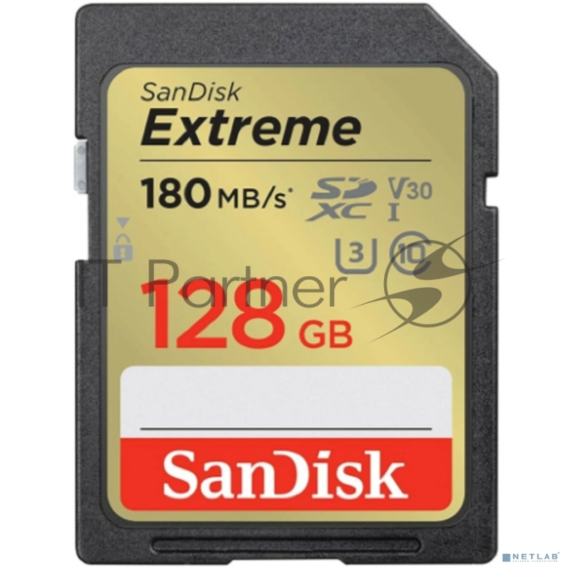 Флеш карта SD 128GB SanDisk SDXC Class 10 V30 UHS-I U3 Extreme 180MB/s