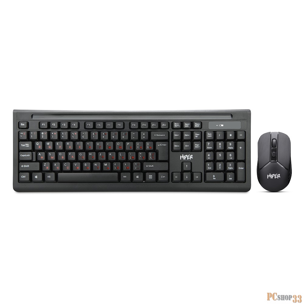 Мышь HIPER WIRELESS SET KEYBOARD/MOUSE OSW-2000 BLACK