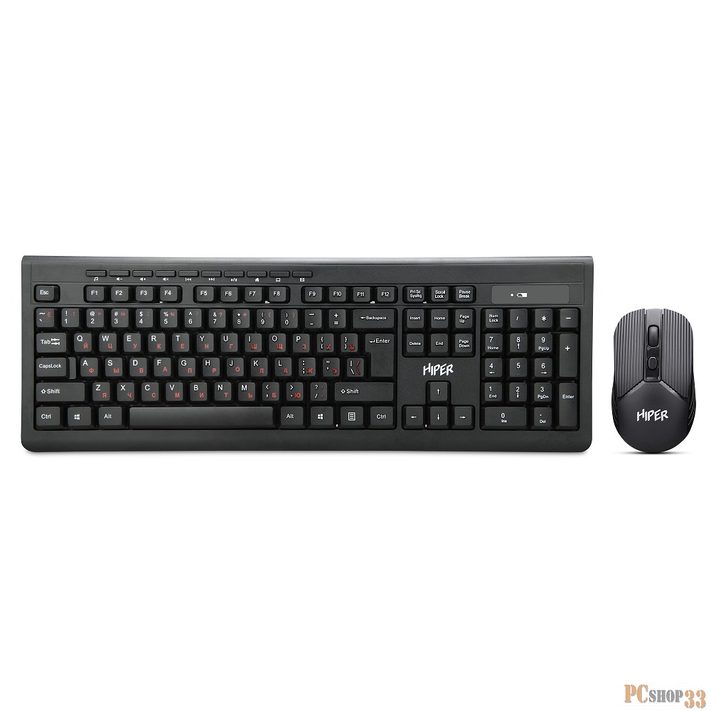 Мышь HIPER WIRELESS SET KEYBOARD/MOUSE OSW-2100 BLACK