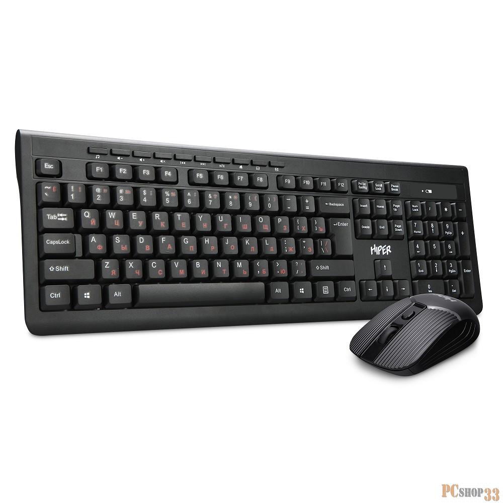 Мышь HIPER WIRELESS SET KEYBOARD/MOUSE OSW-2100 BLACK