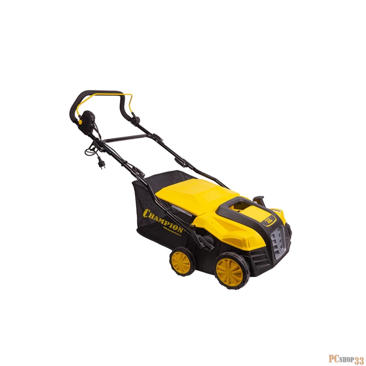 Скарификатор электрический CHAMPION ESC1840 Мощность двигателя 1800 Вт, Напряжение сети 230,50 В, Гц, Вес c травосборником 12 кг, Ширина обработки 400 мм, Высота аэрации от -13 до -1 мм, Высота скарификации от -9 до 3 мм, Тип/объем травосборника ткан