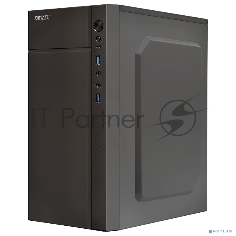 Корпус Ginzzu B250 2*USB 3.0,AU w/o PSU