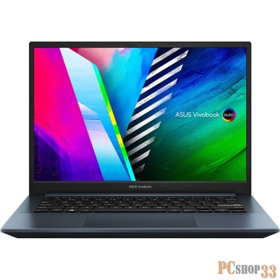 Ноутбук ASUS M3401QA-KM045W 14(2880x1800 OLED 16:10)/AMD Ryzen 5 5600H(3.3Ghz)/8192Mb/512PCISSD Radeon/Cam/BT/WiFi/war 1y/1.45kg/Quiet Blue/W11 + SupportNumberPad