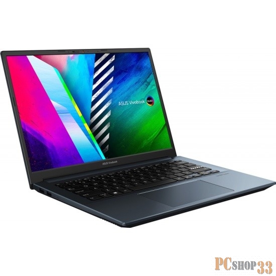 Ноутбук ASUS M3401QA-KM045W 14(2880x1800 OLED 16:10)/AMD Ryzen 5 5600H(3.3Ghz)/8192Mb/512PCISSD Radeon/Cam/BT/WiFi/war 1y/1.45kg/Quiet Blue/W11 + SupportNumberPad