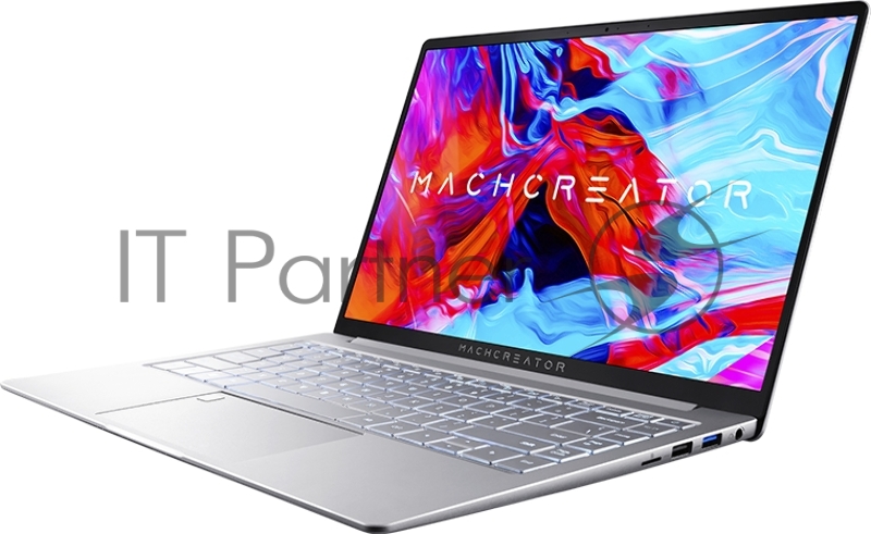 Ноутбук Machenike Machcreator-14 14(1920x1080 IPS 60Hz)/Intel Core i5 11320H(2.5Ghz)/16384Mb/512PCIS Iris Xe Graphics/Cam/BT/WiFi/65WHr/war 1y/1.4kg/silver/DOS + fingerprint, RU white backlight kbd