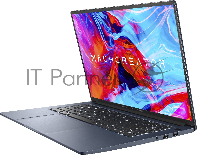 Ноутбук Machenike Machcreator-16 16(2560x1440 IPS 120Hz)/Intel Core i9 12900H(3.8Ghz)/16384Mb/512PCIS Iris Xe Graphics/Cam/BT/WiFi/70WHr/war 1y/1.7kg/grey/DOS + fingerprint, RU white backlight kbd