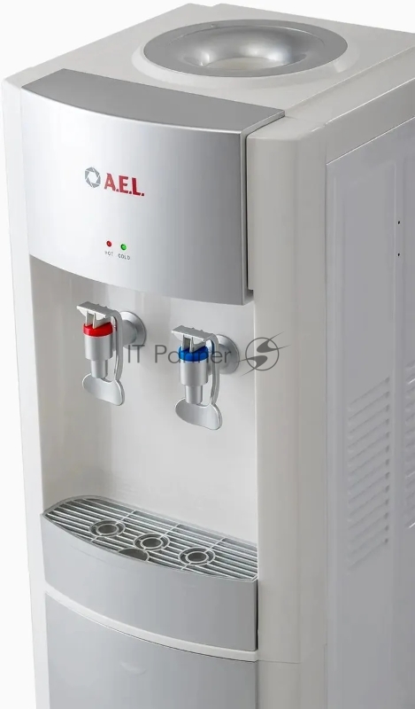 Кулер для воды LD-AEL-28c, напольный, НАГРЕВ/ОХЛАЖДЕНИЕ ЭЛЕКТРОННОЕ, шкафчик 10 л, 2 крана, белый/серебристый, 00257