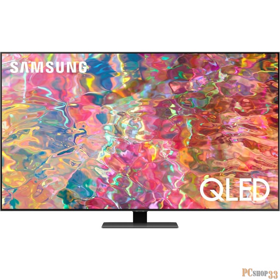 Телевизор ЖК 65 Samsung/ 65, QLED, Smart TV,Wi-Fi, Voice, PQI 3800,HDR 12х, HDR10+, DVB-T2/C/S2, 2.2.2 CH, 60W, OTS, FreeSync Premium Pro, 4HDMI, 2USB, CARBON SILVER/SAND CARBON