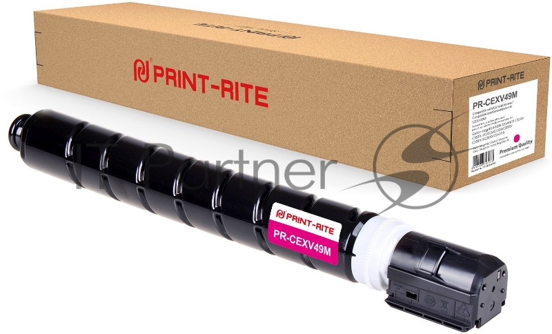 Картридж лазерный Print-Rite TFC876MPRJ PR-CEXV49M MAGENTA C-EXV49M Magenta пурпурный (19000стр.) для Canon IR C3320/C3320i/C3325i/C3330i/C35 MFP/C3525i MFP/C3530i MFP