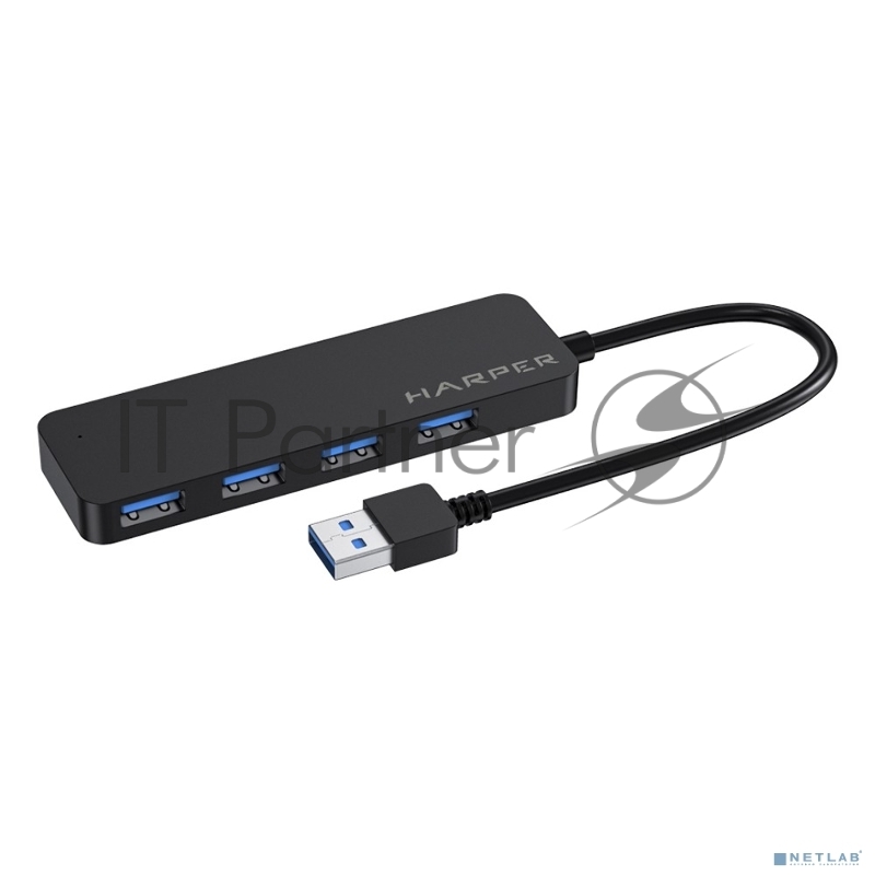 USB Концентратор HARPER HUB-04P Black