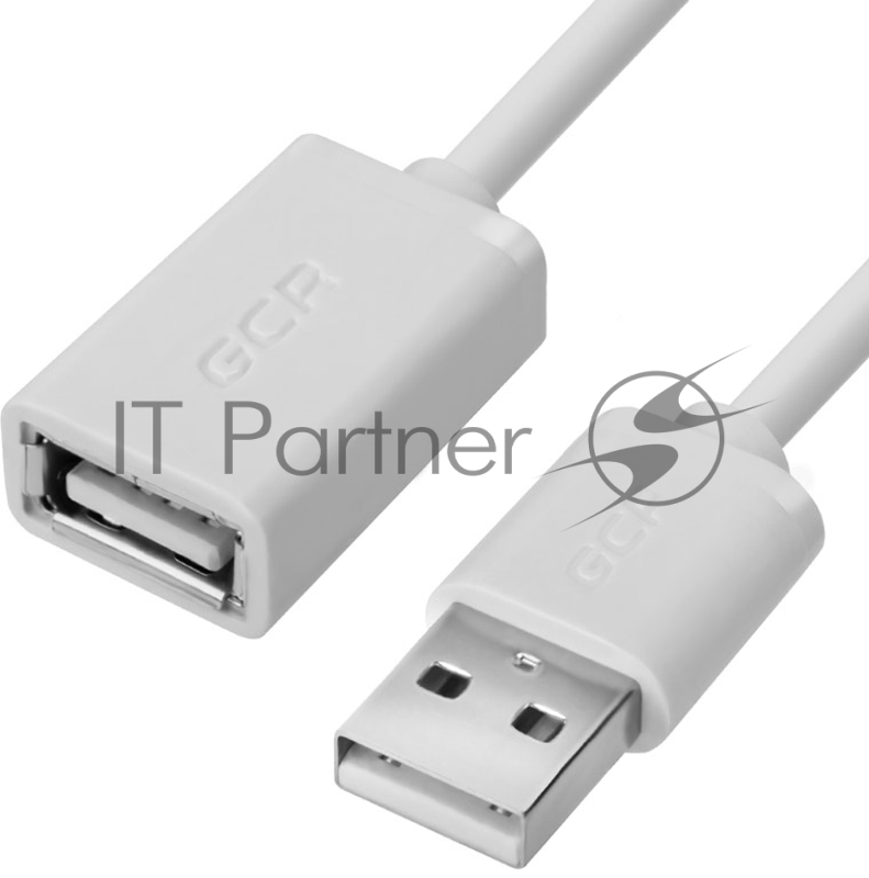 Удлинитель Greenconnect 0.3m USB 2.0, AM/AF, белый, 28/28 AWG, морозостойкий, GCR-UEC5M-BB-0.3m