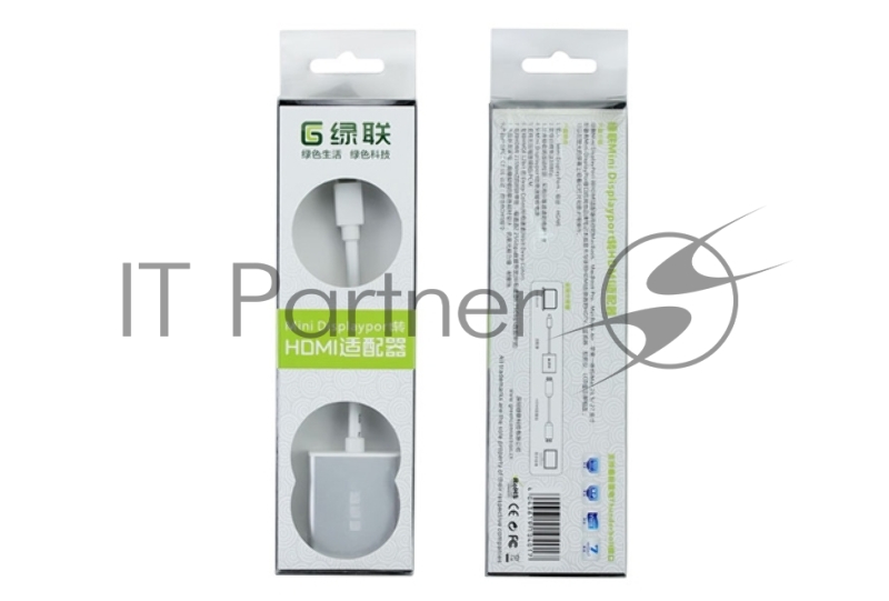 Адаптер-переходник Greenconnect Apple mini DisplayPort 20M > HDMI 19F (GCR-MDP2HD2)