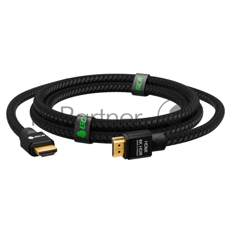 Кабель GCR 2.0m HDMI версия 2.0, HDR 4:2:2, Ultra HD, 4K 60 fps 60Hz/5K*30Hz, 3D, AUDIO, 18.0 Гбит/с, 28/28 AWG, OD7.8mm, тройной экран, черный нейлон, AL корпус черный, GCR-52189 GCR Кабель 2.0m HDMI версия 2.0, HDR 4:2:2, Ultra HD, 4K 60 fps 60Hz/5