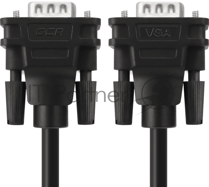 Кабель Greenconnect SVGA 3.0m чёрный, ферритовые кольца, OD8.0mm, 15M / 15M Premium, 28/28 AWG, двойной экран, GCR-50563