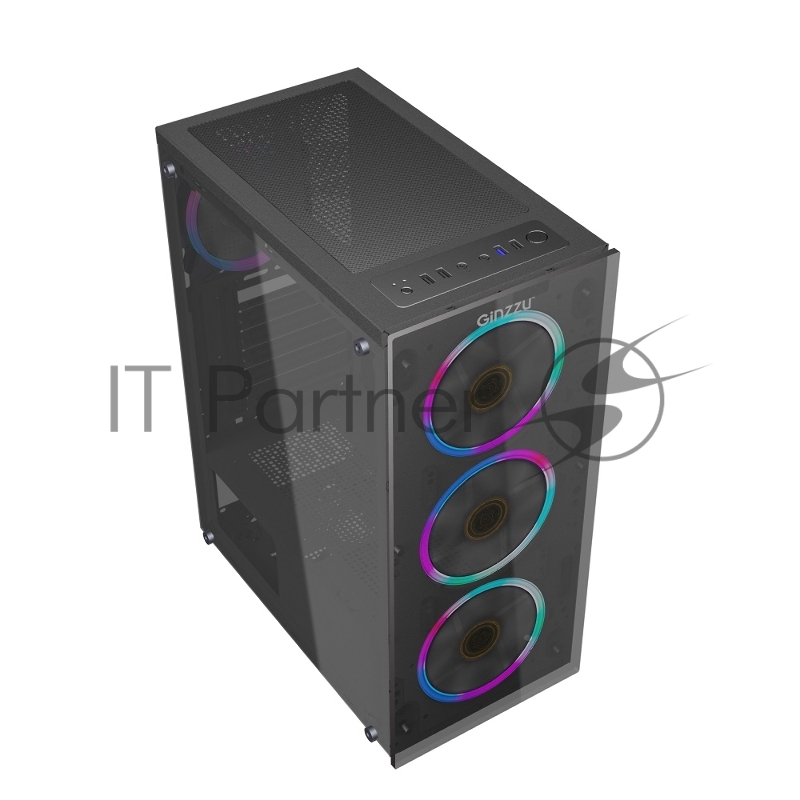 Корпус Ginzzu SL600 FAN LED*4