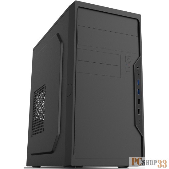 Корпус Foxline FL-733R-FZ450R-U32C-PH mATX case, black, w/PSU 450W 12cm, w/2xUSB2.0, w/2xUSB3.0, w/1xType-C (USB2.0), w/2xcombo audio, w/pwr cord, w/o FAN
