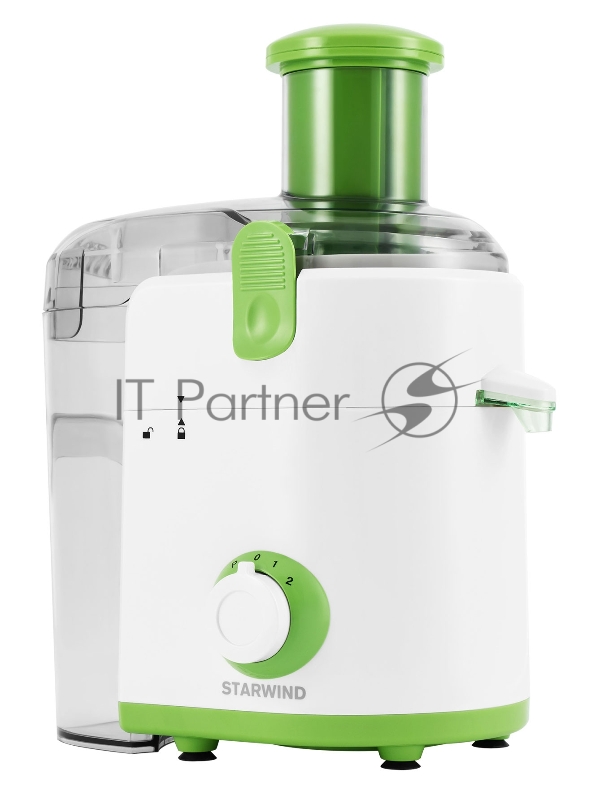 Соковыжималка центробежная Starwind SJ2216 500Вт рез.сок.:800мл. белый/зеленый