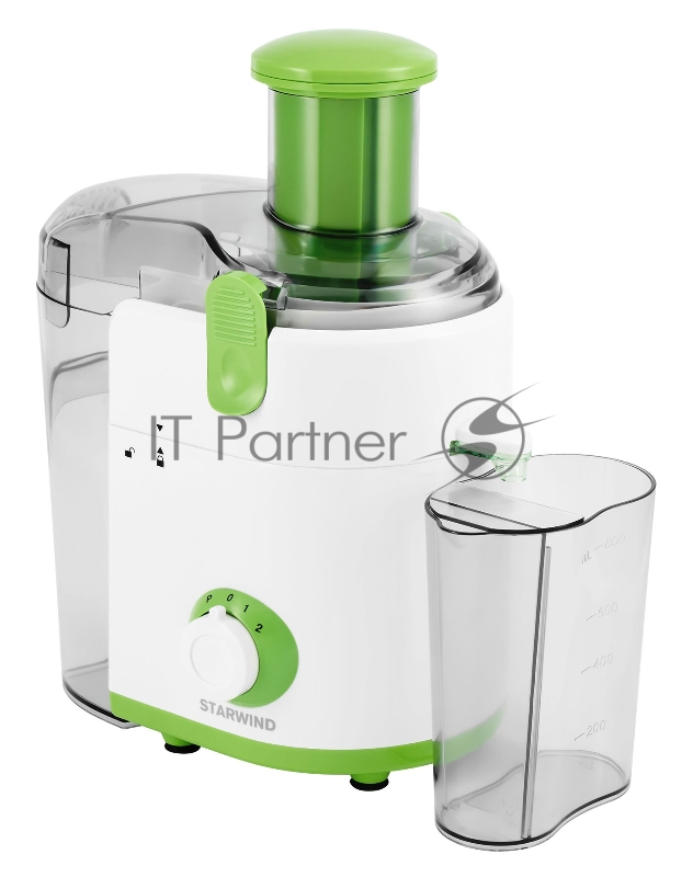 Соковыжималка центробежная Starwind SJ2216 500Вт рез.сок.:800мл. белый/зеленый