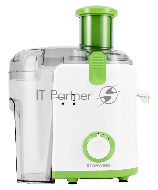 Соковыжималка центробежная Starwind SJ2216 500Вт рез.сок.:800мл. белый/зеленый